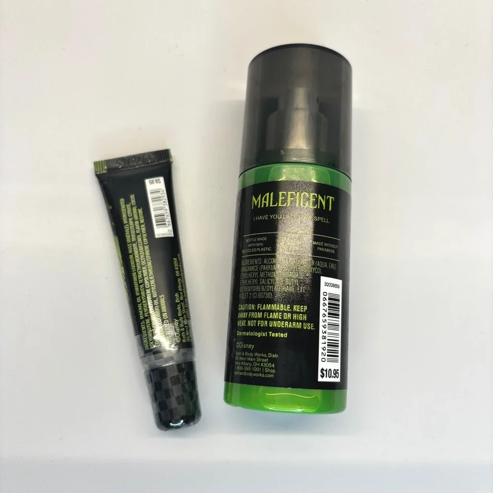Bath & Body Works Disney Villains Maleficent Travel‎ Size Mist & Lip Gloss
